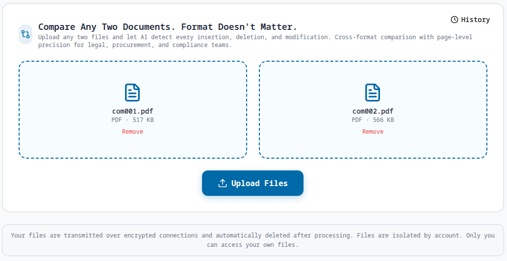 1. Upload Two Files